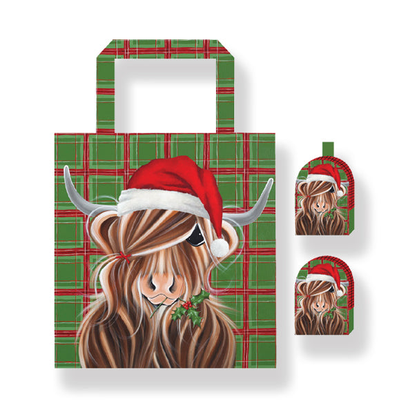 McMoo Christmas Foldable Shopping Bag
