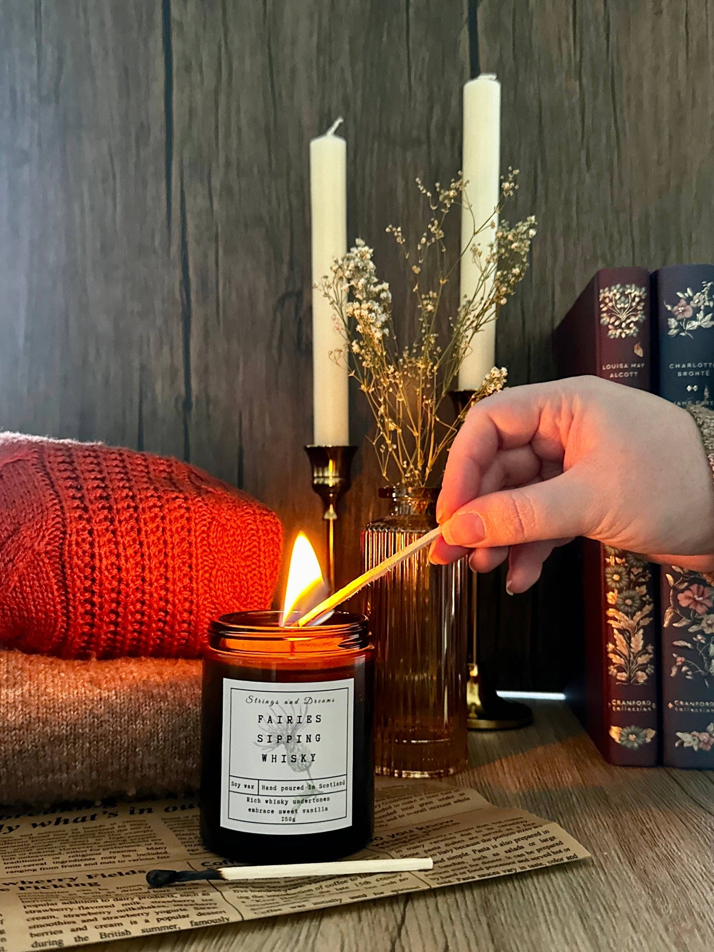 Fairies Sipping Whisky Soy Wax Candle