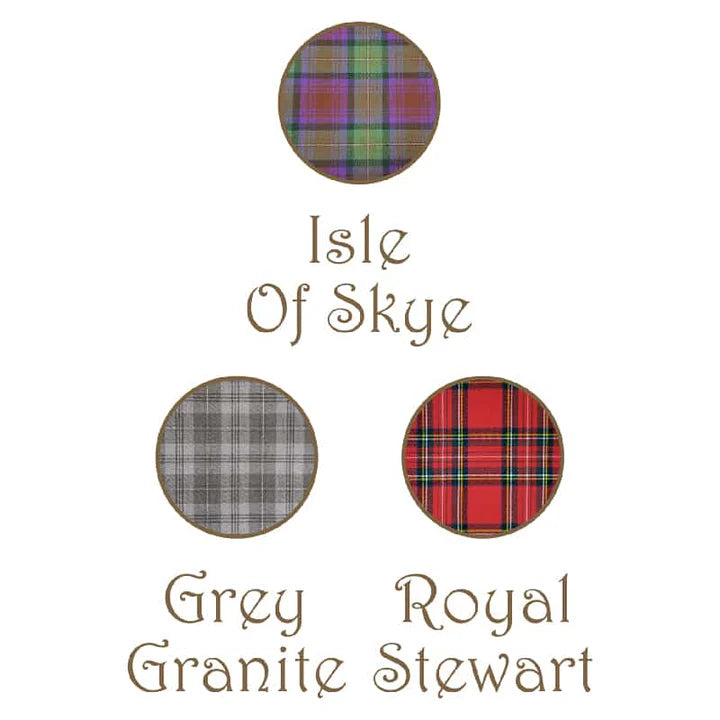 Tree Of Life Wood & Tartan Round Coaster