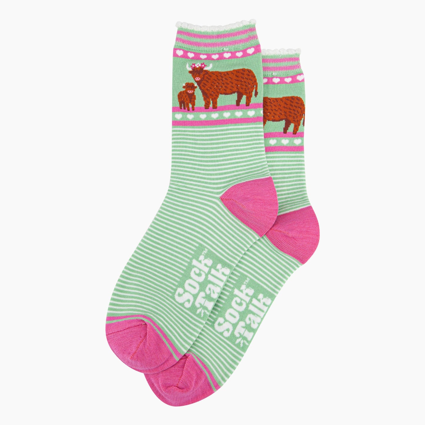 Women's Highland Cow & Calf Bamboo Socks