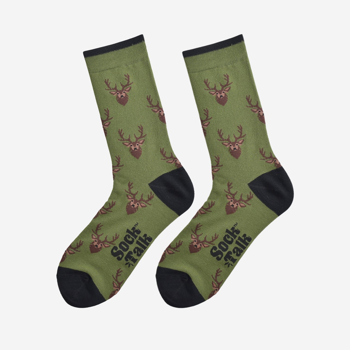 Men's Green Stag Bamboo Socks