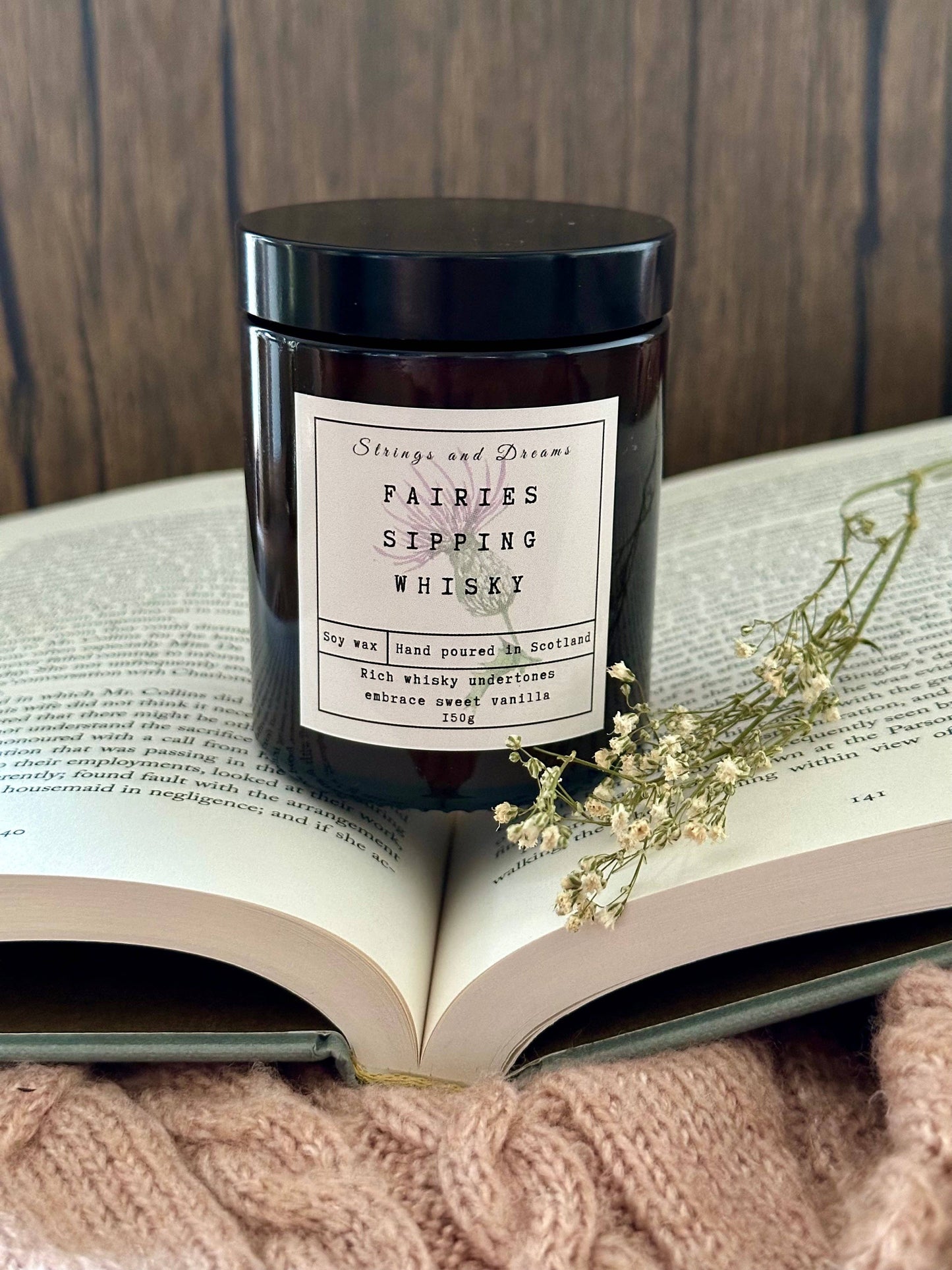 Fairies Sipping Whisky Soy Wax Candle