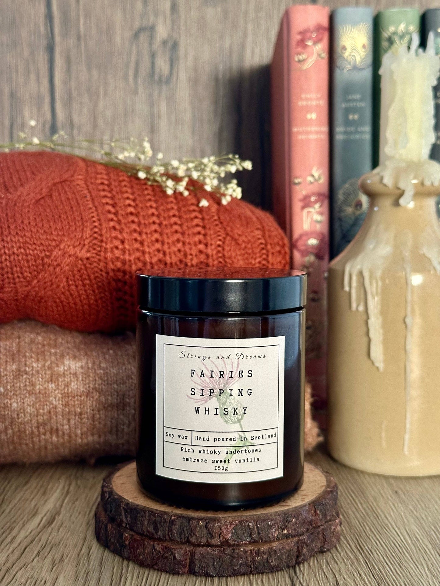 Fairies Sipping Whisky Soy Wax Candle