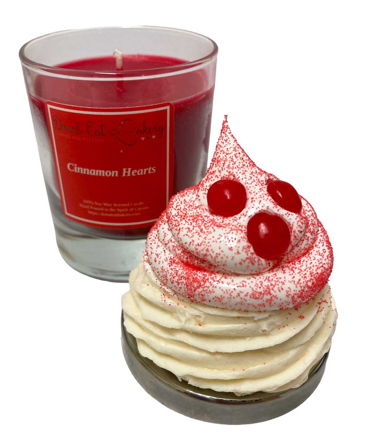 Cinnamon Heart Cupcake Candle