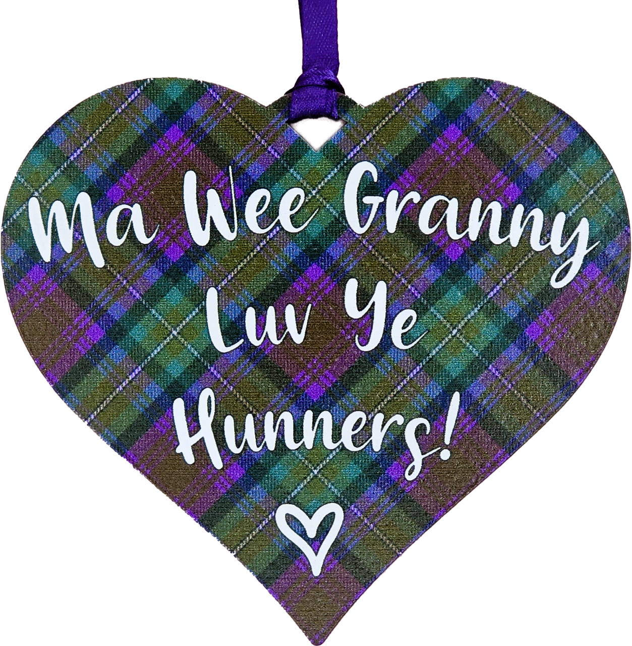 Ma Wee Granny Luv Ye Hunners Tartan Hanging