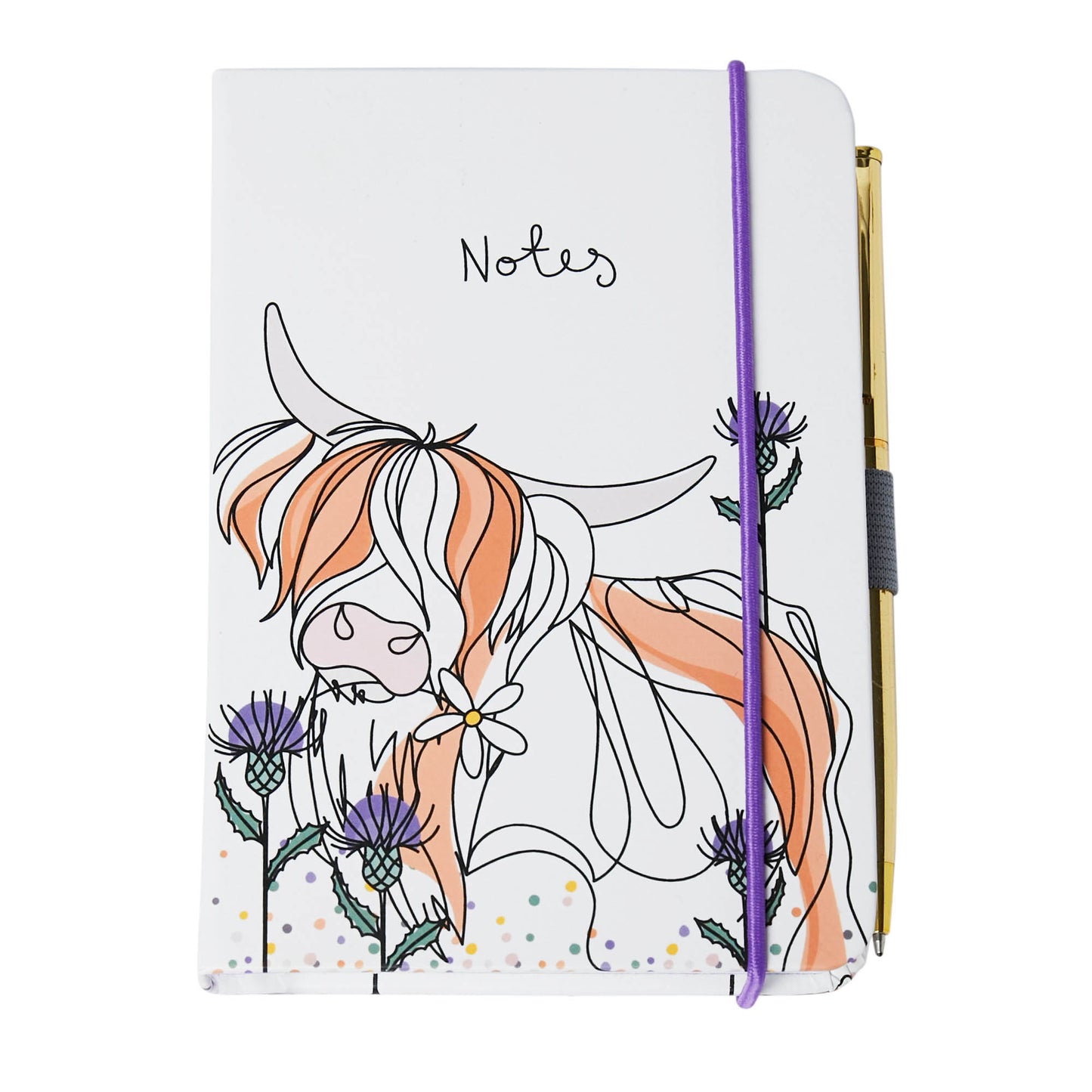 Highland Cow A6 Notebook with Pen