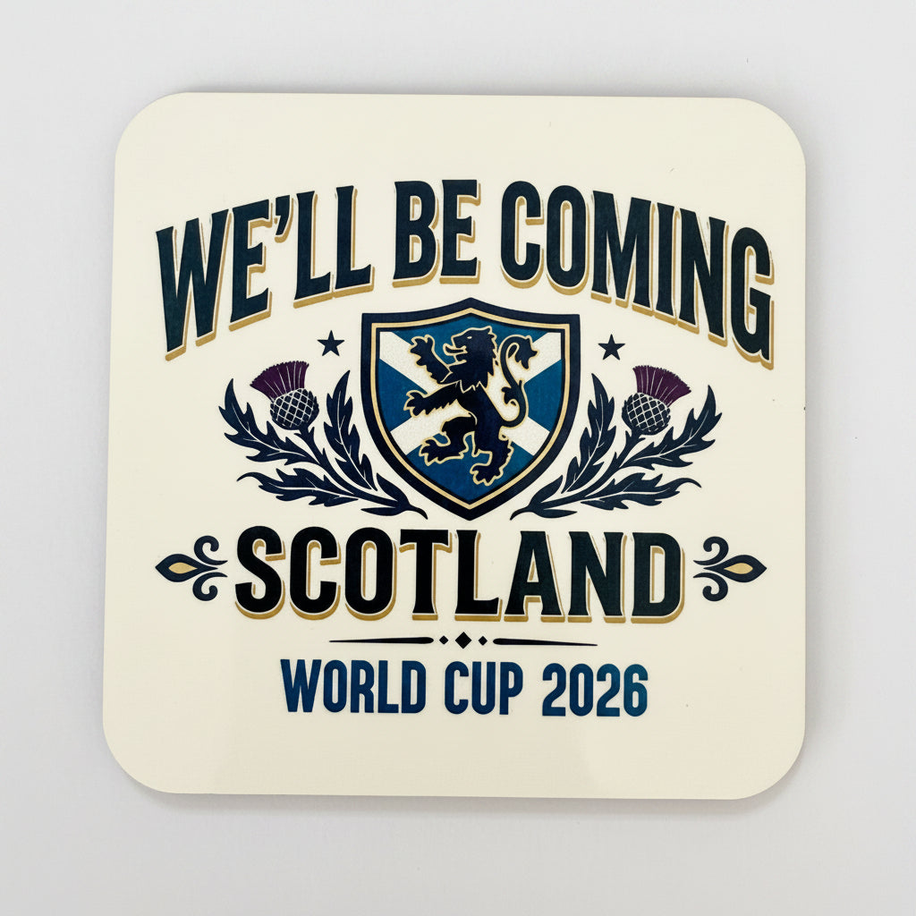 We'll Be Coming Scotland World Cup 26 Coaster