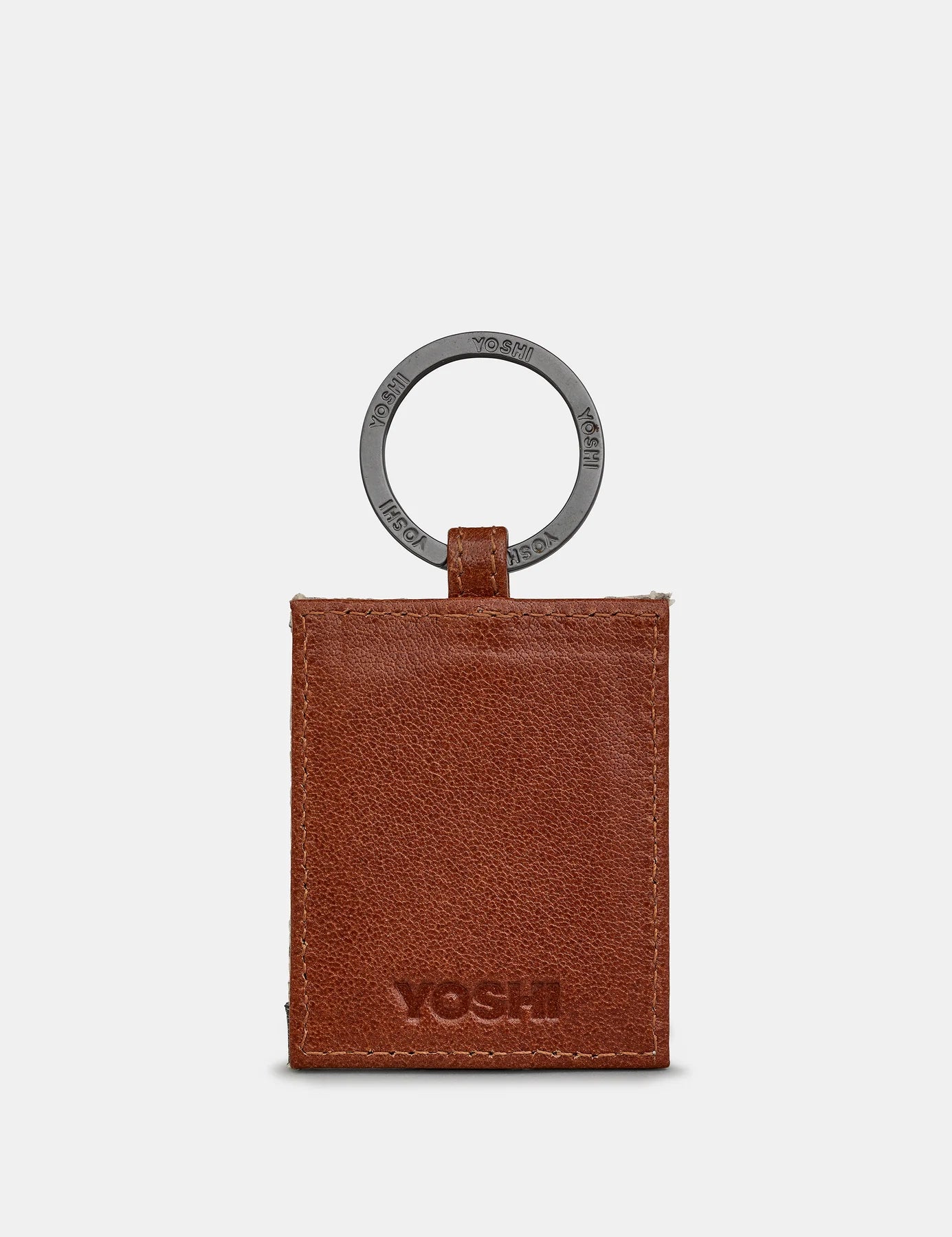 Yoshi Stag Tweed & Brown Leather Keyring