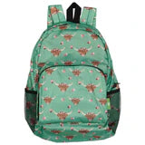 Green Highland Cow Backpack