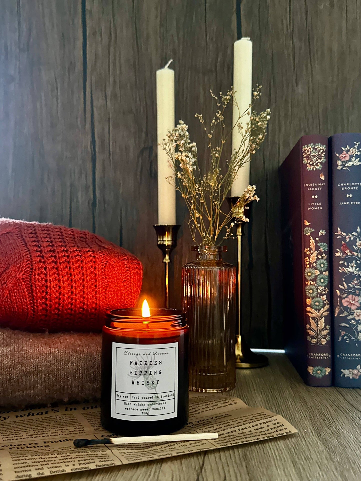 Fairies Sipping Whisky Soy Wax Candle