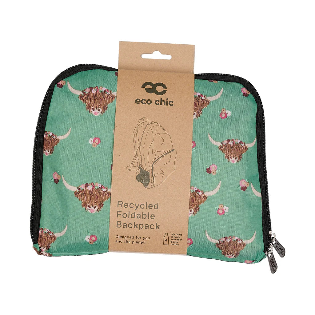 Green Highland Cow Backpack