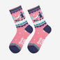 Women's Dog and Woman Pink Bamboo Socks