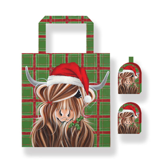 McMoo Christmas Foldable Shopping Bag