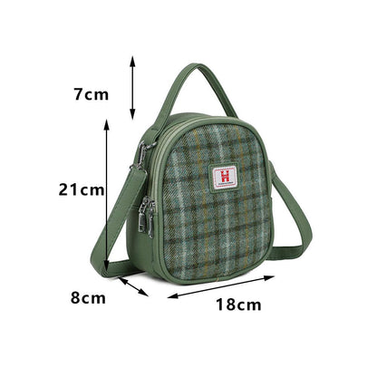 Strathurie Tweed Borland Blue Mini Backpack