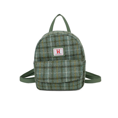 Strathurie Tweed Green Plaid Tartan Backpack