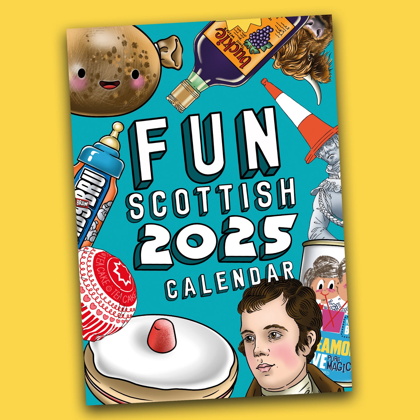 Fun Scottish 2025 Calendar (Turquoise)