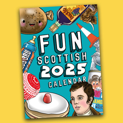 Fun Scottish 2025 Calendar (Turquoise)