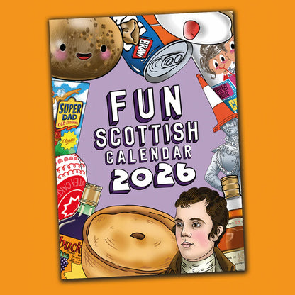 Fun Scottish 2026 Calendar (Purple)