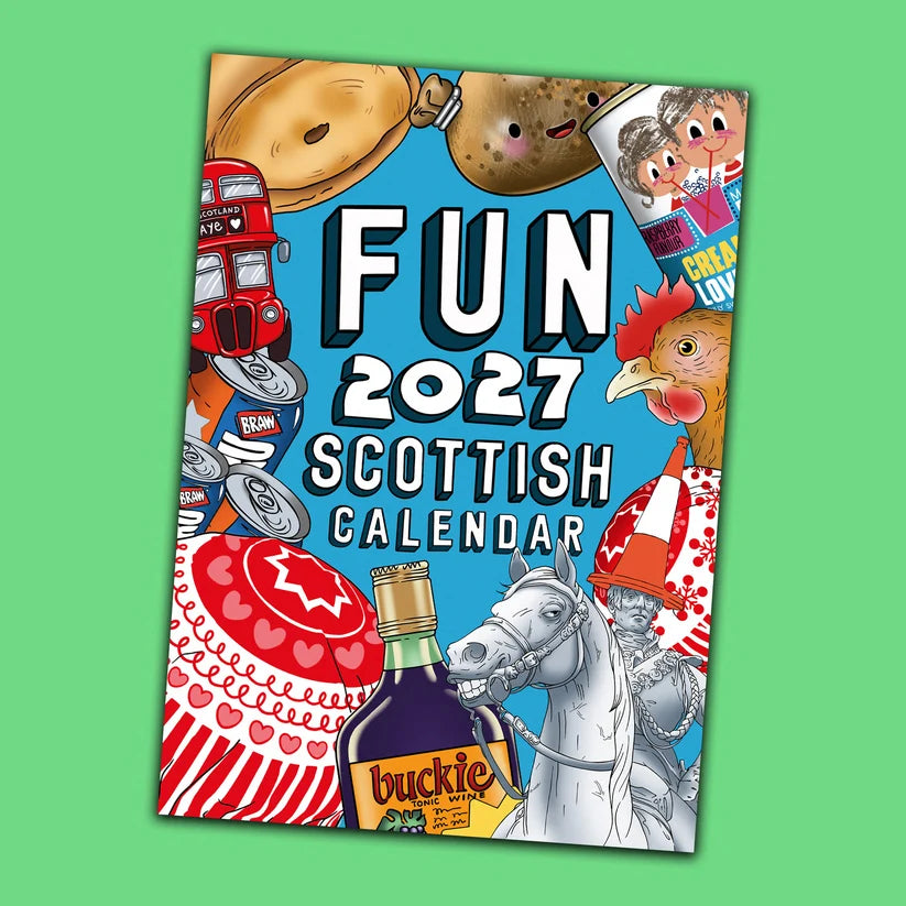 Fun Scottish 2027 Calendar (Blue)