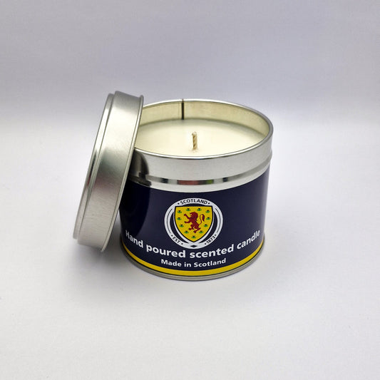 Official Scotland National Football Team Travel Tin Candle - Blue
