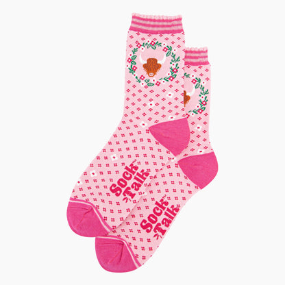 Women's Highland Cow Wreath Bamboo Socks