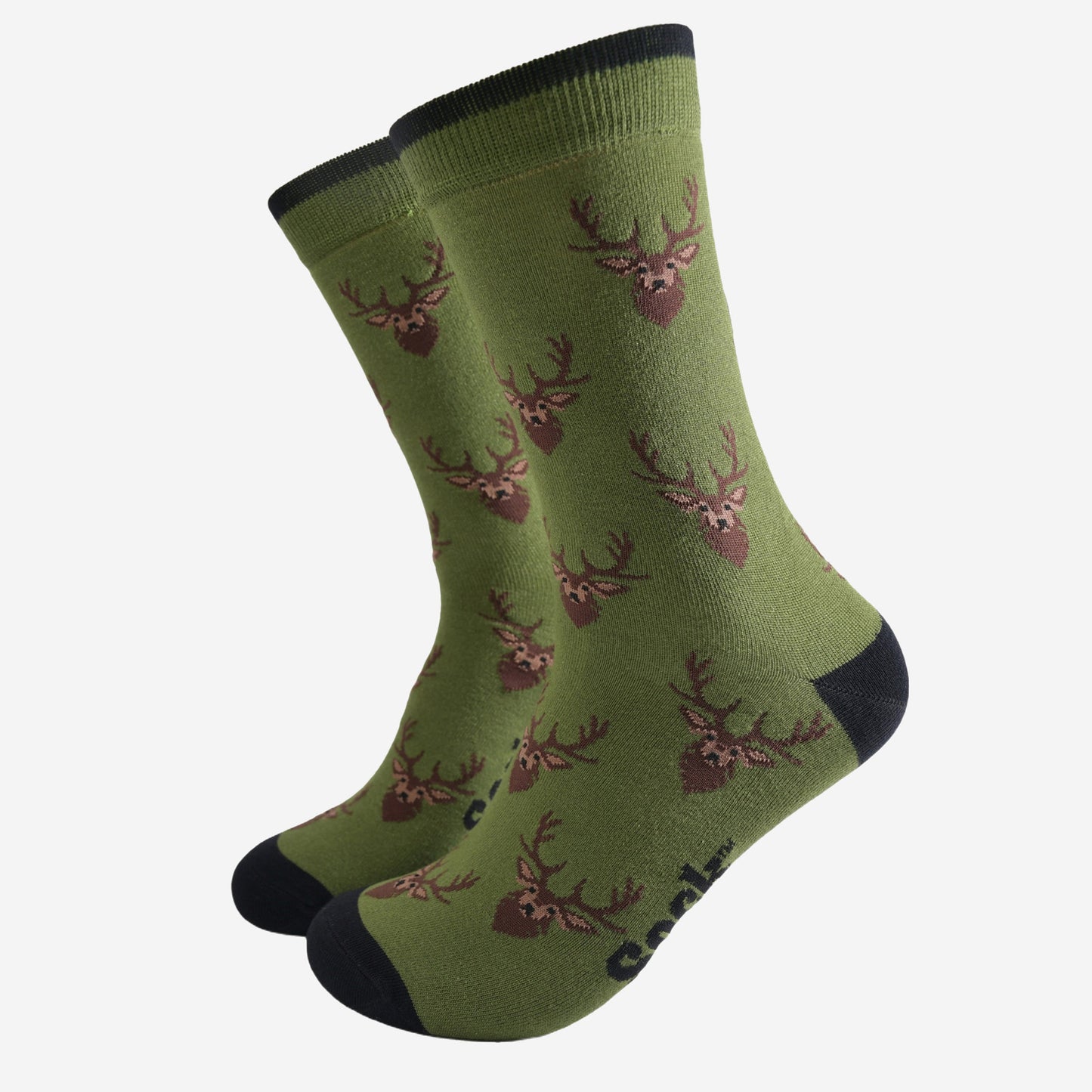 Men's Green Stag Luxury Bamboo Socks