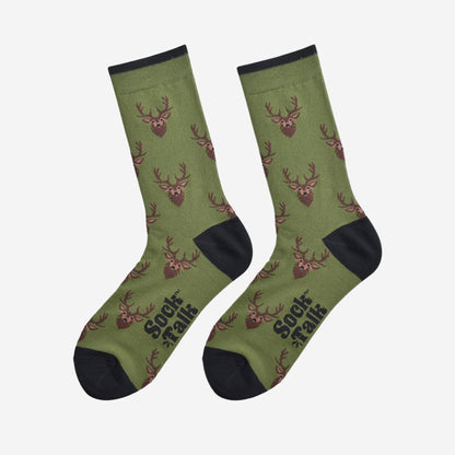Men's Green Stag Luxury Bamboo Socks