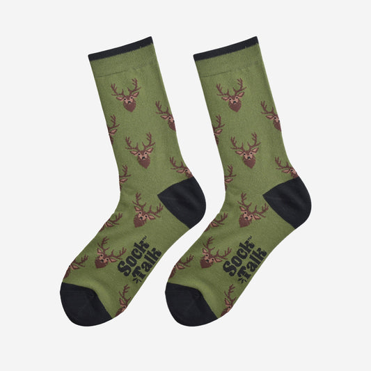 Men's Green Stag Luxury Bamboo Socks