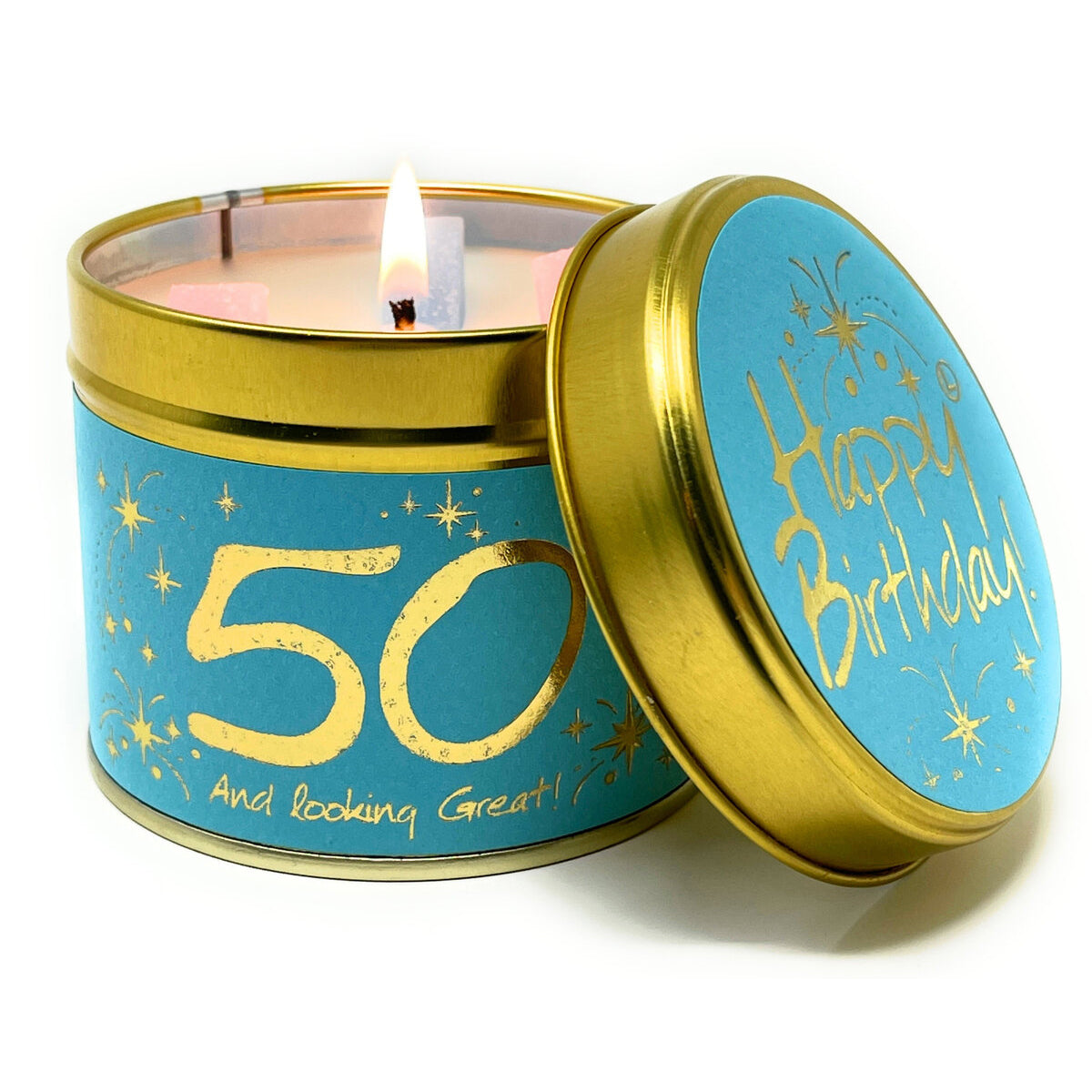 50th Birthday Lily-Flame Candle