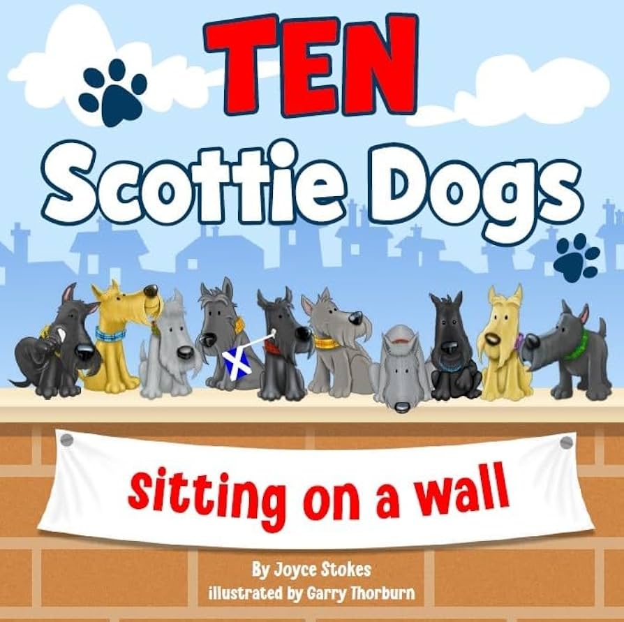 Ten Scottie Dogs Sitting on a Wall Book