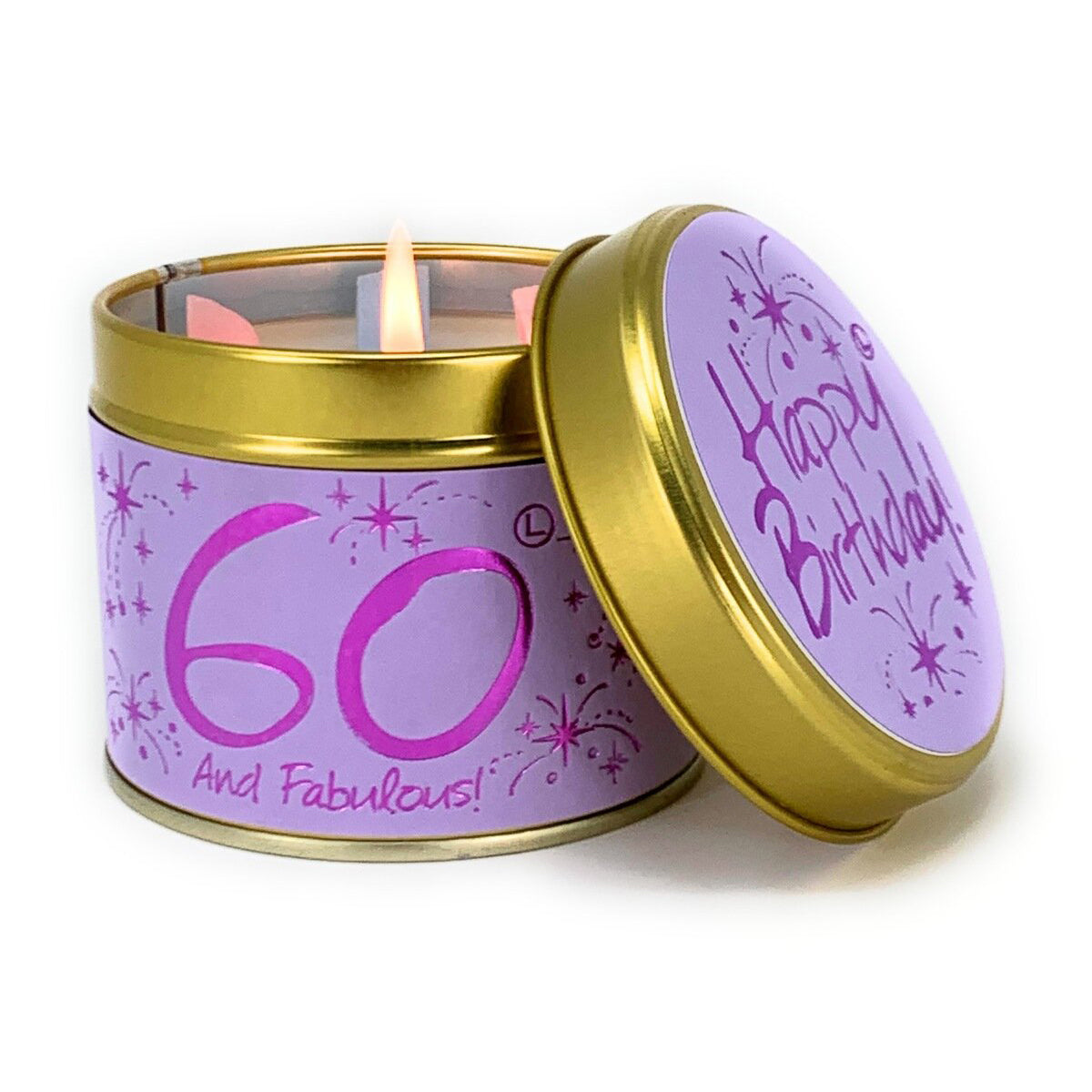 60th Birthday Lily-Flame Candle