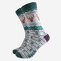Men's Grey and Green Stag Bamboo Socks