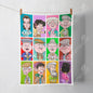 Auld Pals Colour Squares Tea Towel