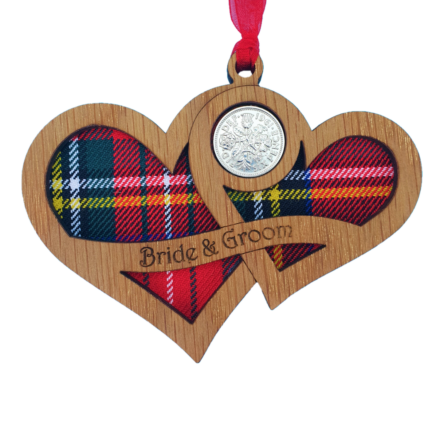 Bride & Groom Lucky Sixpence