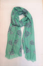 Celtic Knot Mint Cashmere Blended Scarf