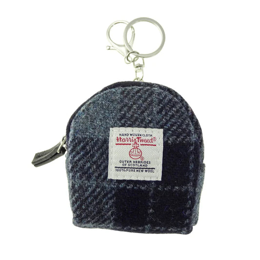 Harris Tweed 'Cava' Micro Bag in Grey/Black Tartan