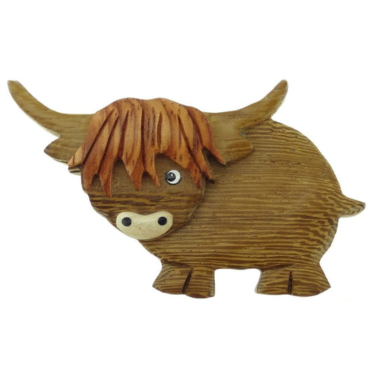 Wooden Cow Magnet