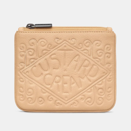 Custard Cream Biscuit Leather Purse