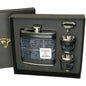 6oz Harris Tweed Hip Flask Gift Set
