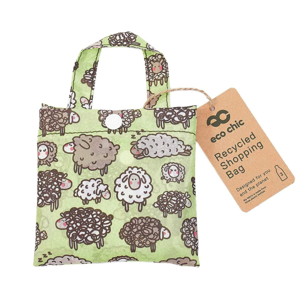 Sheep Foldable Shopping Bag Green