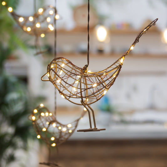 Copper Hanging LED Robin