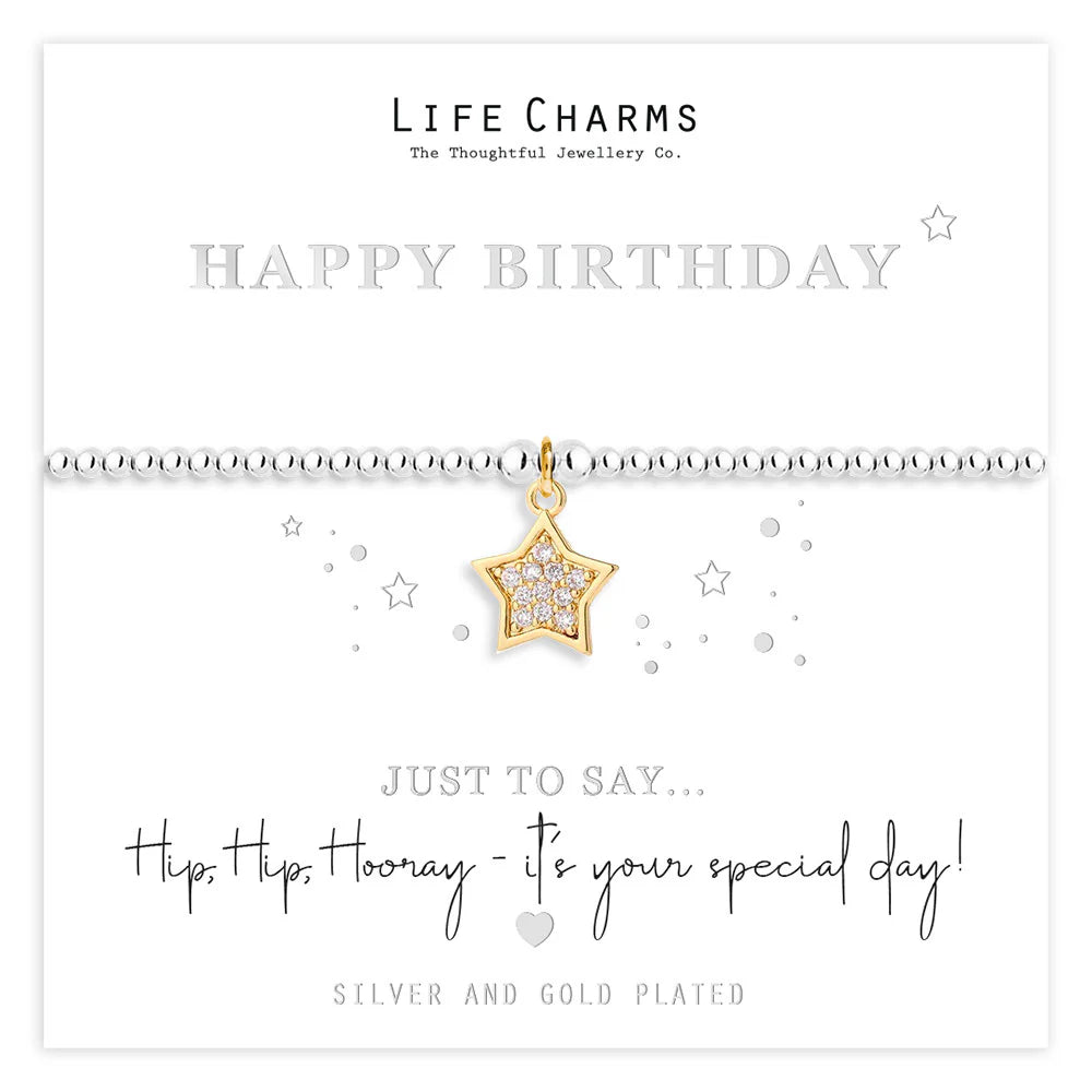 Bracelet - Happy Birthday, Hip Hip Hooray It's Your Special Day!