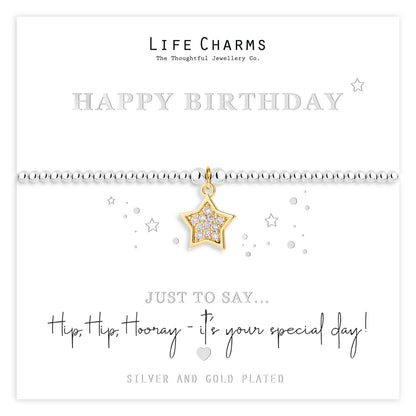 Bracelet - Happy Birthday, Hip Hip Hooray It's Your Special Day!