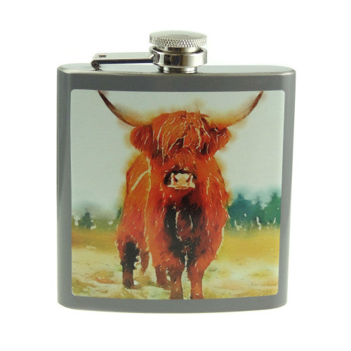 Highland Cow Hip Flask