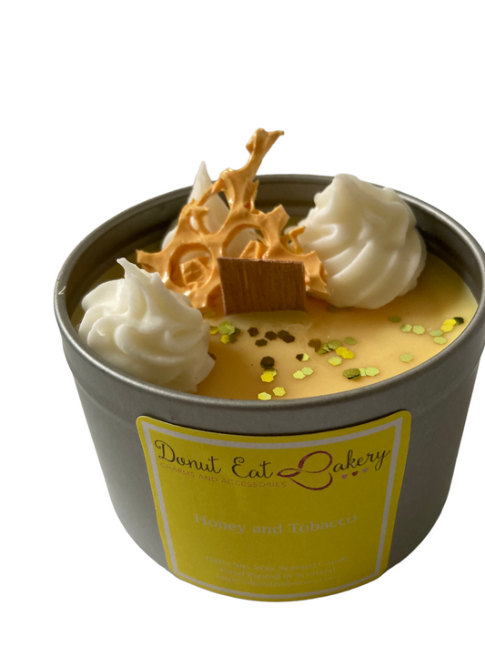 Honey and Tobacco Scented Wood Wick Candle
