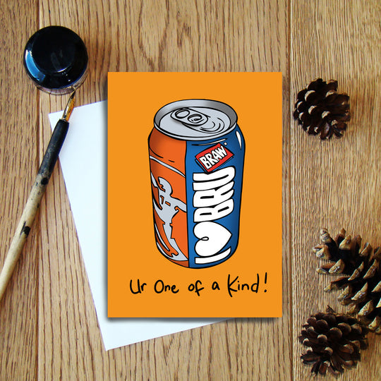 I Love Bru - One of a Kind Greetings Card