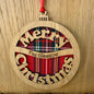 Merry Christmas Fae Glasgow Bauble Hanging Plaque