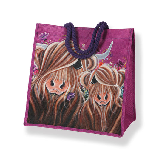 McMoo Fields of Love Jute Bag