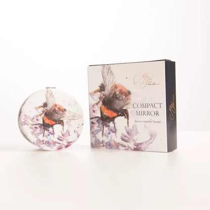 The Orchard Bee on Heather Compact Mirror