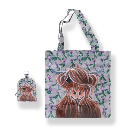 McMoo Miss Thistle Foldable Shopping Bag